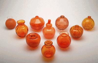 14  Different Orange Vases